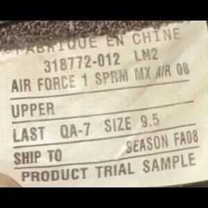 Nike | Shoes | Nike Mens Air Force Prm Trial Sample 31877212  display picture 2